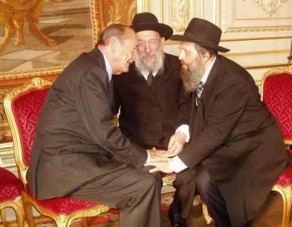Жак Ширак и рав Певзнер Жак Ширак и рав Певзнер