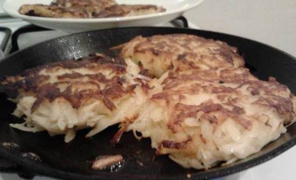 Латкес. Картофельные оладьи (без муки)